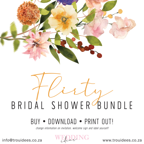 Flirty Bridal Shower Stationery